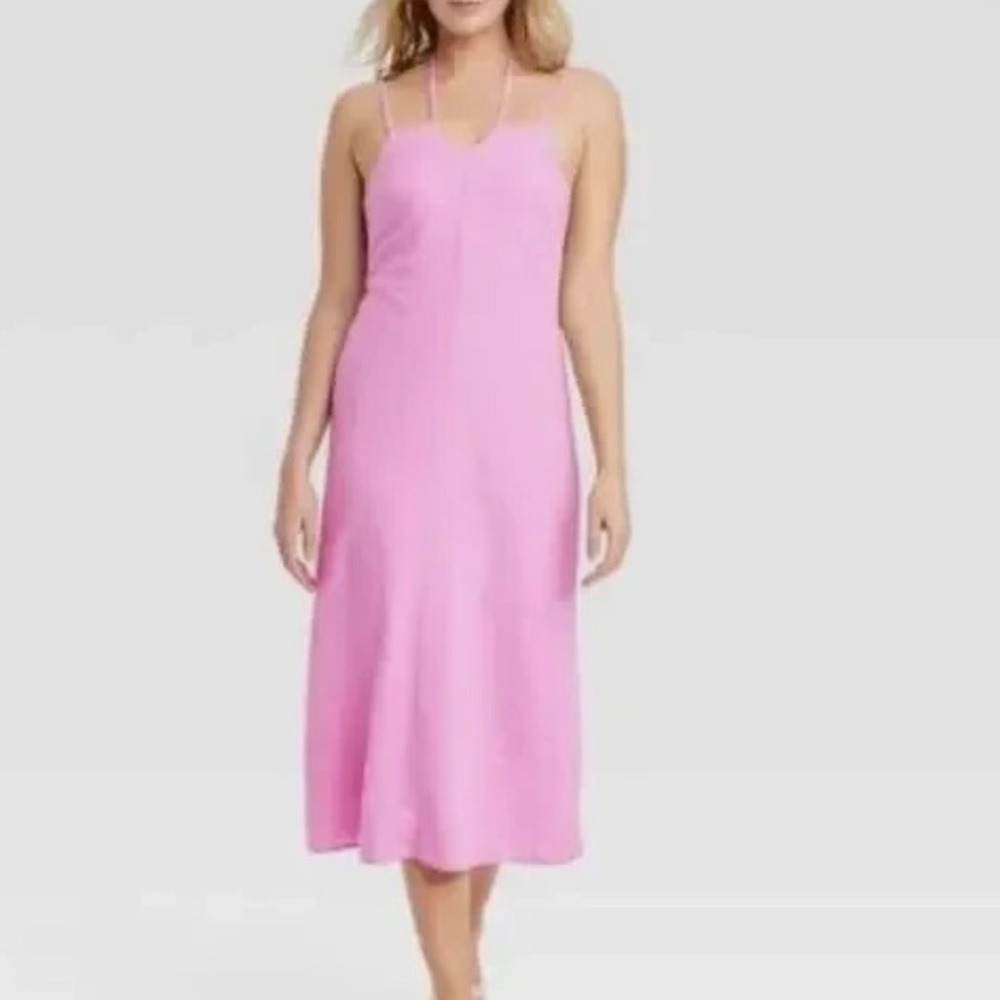 NWT Universal Thread Linen Blend Midi Dress, size Large